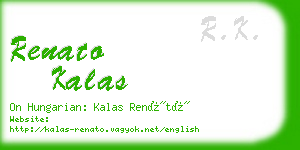 renato kalas business card